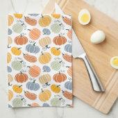 Kleurrijke pompoen pompoen patroon theedoek (Quarter Fold)