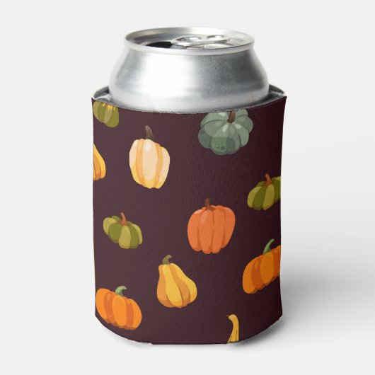 Kleurrijke pompoenen: Dark Autumn Elegance. Blikjeskoeler (Blikje Voorkant)