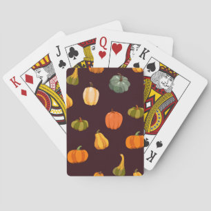 Kleurrijke pompoenen: Dark Autumn Elegance. Pokerkaarten