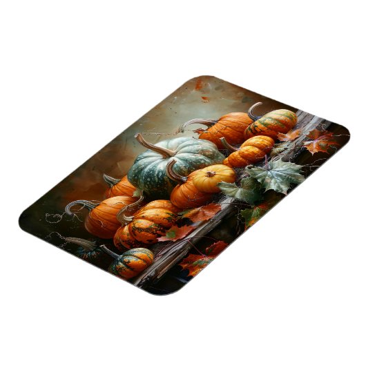 Kleurrijke pompoenen en bladeren magneet (Linkerzijde)