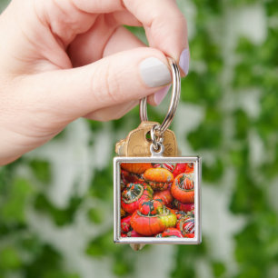 Kleurrijke pompoenen sleutelhanger