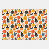 Kleurrijke pompoenen Whimsical Halloween Spooky Sc Inpakpapier Vel (Voorkant 2)