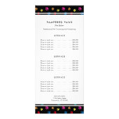 Kleurrijke Pootafdrukken Professionele Huisdier Sa Reclamekaart (Achterkant)