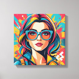 Kleurrijke Pop Art Canvasprint Canvas Afdruk