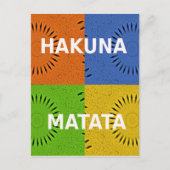 Kleurrijke Pop Art Collage & "Hakuna Matata" Beric Briefkaart (Voorkant)