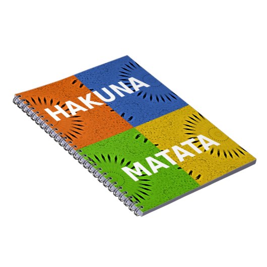 Kleurrijke Pop Art Collage & "Hakuna Matata" Beric Notitieboek (Rechterzijde)