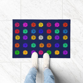 Kleurrijke Pop Art Daisies Cute Girly Schattig Fun Deurmat