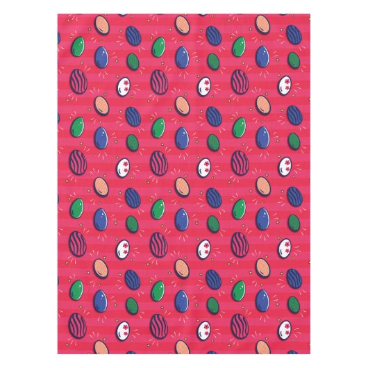 Kleurrijke Pop Art Easter Eggs Pattern Tafelkleed (Voorkant)