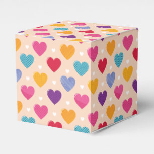 Kleurrijke Pop Art Heart Pattern Bedankdoosjes