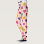 Kleurrijke Pop Art Heart Pattern Leggings (Links)