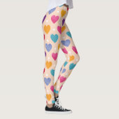 Kleurrijke Pop Art Heart Pattern Leggings (Rechts)