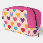 Kleurrijke Pop Art Heart Pattern Toilettasje (Rechterhoek)