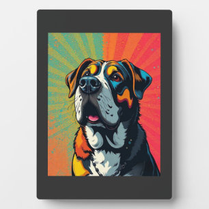 Kleurrijke Pop Art Honden Illustratie Moedig & Le Fotoplaat