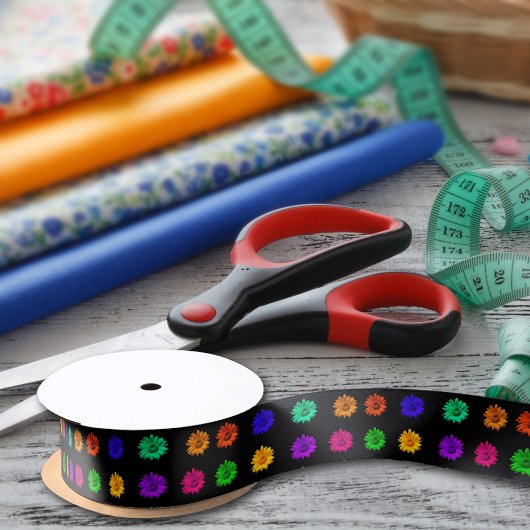 Kleurrijke Pop Art Madeliefjes Helder Hippie Bloem Lint