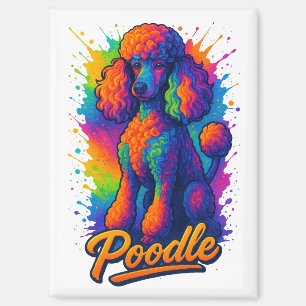 Kleurrijke Pop Art Pram Pauw Illustratie – Levendi Magneet