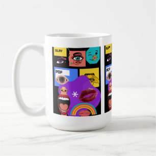 Kleurrijke Pop Art Retro stripstijl mok