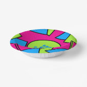 Kleurrijke Pop Art Retro Y2K Party Papieren schale Papieren Kommen (Gebogen)
