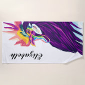Kleurrijke Pop Art Rooster - Aangepaste handdoek (Voorkant)