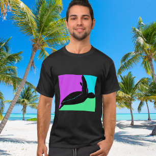 Kleurrijke Pop Art T-shirt voor Mannen met Zeeschi