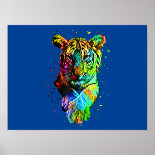 Kleurrijke Pop Art Tiger Poster