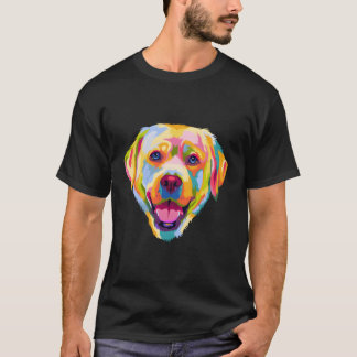 Kleurrijke Pop Labrador Retriever Portrait Lab Eig T-shirt