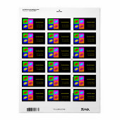 Kleurrijke pop-lipstickus etiket (Full Sheet)