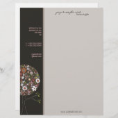 Kleurrijke Pop van de Veerbloem Whimsical & Chic Briefhoofd Ontwerp (Voorkant / Achterkant)