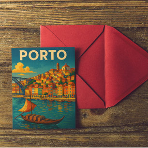  kleurrijke Porto Portugal reizen Briefkaart