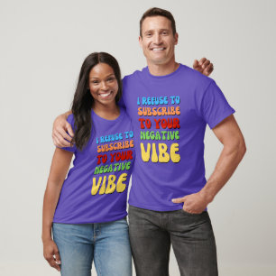 Kleurrijke POSITIEVE VIBES T-shirt