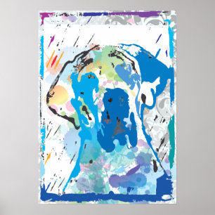 Kleurrijke poster “Great Dane"