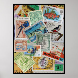 Kleurrijke  Poster van Stamps
