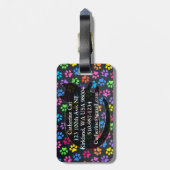 Kleurrijke poten bagagelabel (Achterkant verticaal)