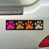 Kleurrijke poten bumpersticker (Op auto)