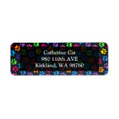 Kleurrijke poten etiket (Voorkant)