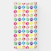 Kleurrijke poten, hondenpoten, kattenpoten spandoek (Verticaal)