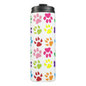 Kleurrijke poten, hondenpoten, kattenpoten thermosbeker (Voorkant)