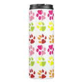 Kleurrijke poten, hondenpoten, kattenpoten thermosbeker (Achterkant)