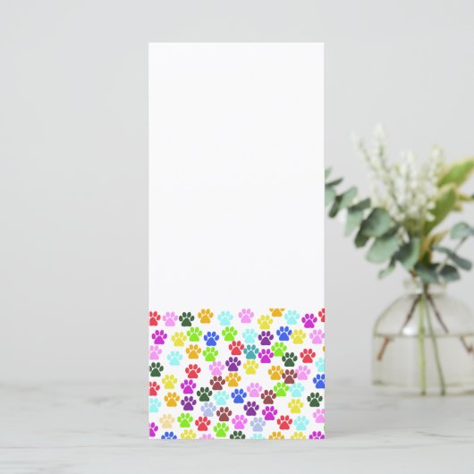 Kleurrijke poten, Paw Pattern, Dog Paws, Paw Print (Staand voorkant)