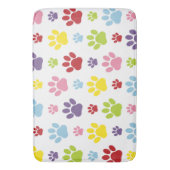 Kleurrijke poten, Paw Pattern, Dog Paws, Paw Print Badmat (Voorkant Verticaal)