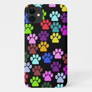 Kleurrijke poten, Paw Pattern, Dog Paws, Paw Print iPhone 11 Hoesje