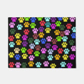 Kleurrijke poten, Paw Pattern, Dog Paws, Paw Print Deurmat (Voorkant)