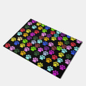 Kleurrijke poten, Paw Pattern, Dog Paws, Paw Print Deurmat (Schuin)