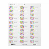 Kleurrijke poten, Paw Pattern, Dog Paws, Paw Print Etiket (Full Sheet)