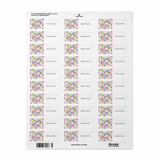 Kleurrijke poten, Paw Pattern, Dog Paws, Paw Print Etiket (Full Sheet)