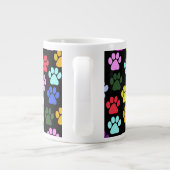 Kleurrijke poten, Paw Pattern, Dog Paws, Paw Print Jumbo Beker (Achterkant)