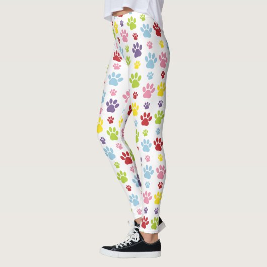 Kleurrijke poten, Paw Pattern, Dog Paws, Paw Print Leggings (Links)