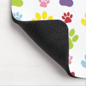 Kleurrijke poten, Paw Pattern, Dog Paws, Paw Print Muismat (Hoek)