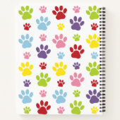 Kleurrijke poten, Paw Pattern, Dog Paws, Paw Print Notitieboek (Achterkant)