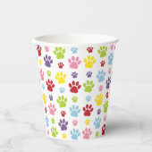 Kleurrijke poten, Paw Pattern, Dog Paws, Paw Print Papieren Bekers (Voorkant)