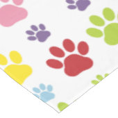 Kleurrijke poten, Paw Pattern, Dog Paws, Paw Print Tafelkleed (Gekanteld)